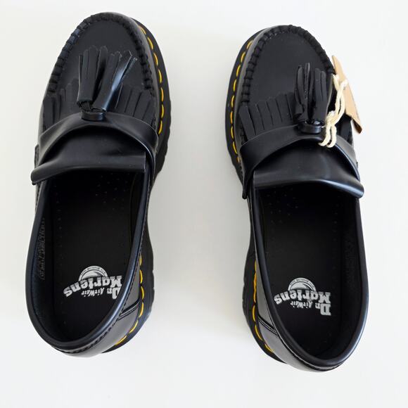 Dr. Martens Black Adrian Leather Platform Tassel Loafers Woman's 8 / Men's 7 - Picture 3 of 8
